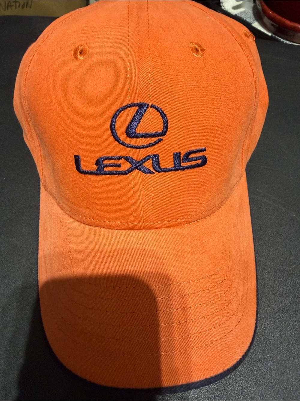 Lexus Orange Embroidered Logo Baseball Hat